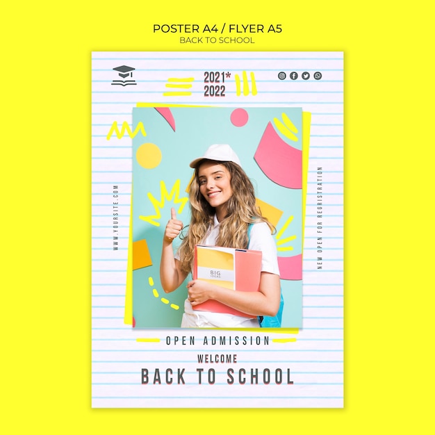 Back to school print template