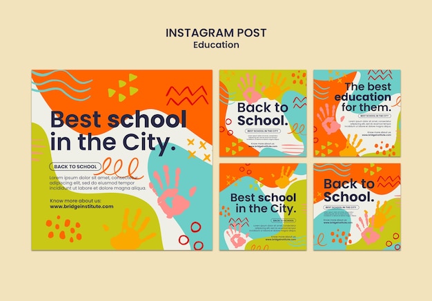 Free PSD back to school template design