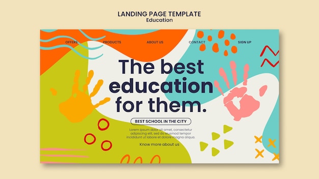 Free PSD back to school template design