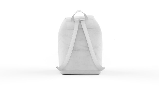 Back view of white female backpack