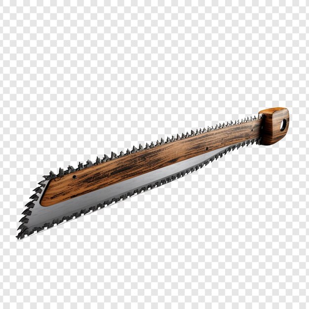 Free PSD backsaw isolated on transparent background