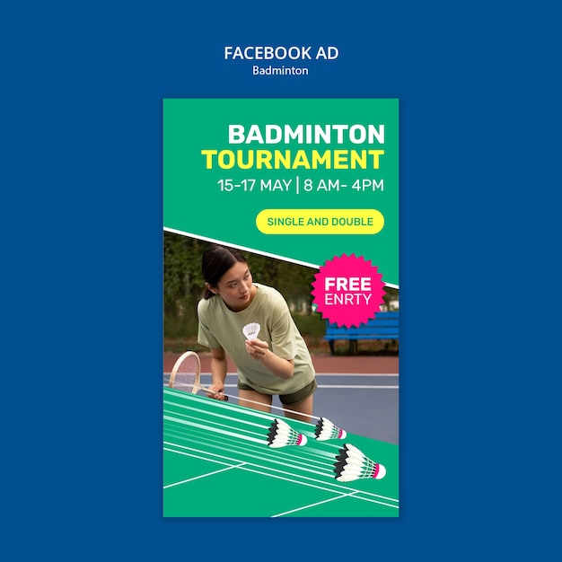 Badminton template design