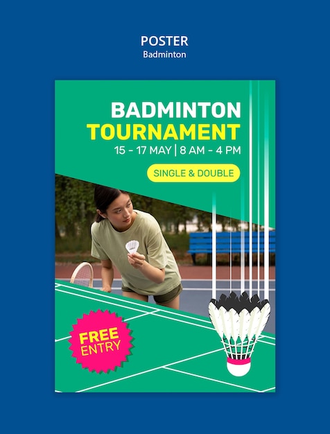 Badminton template design