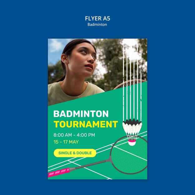 Badminton template design