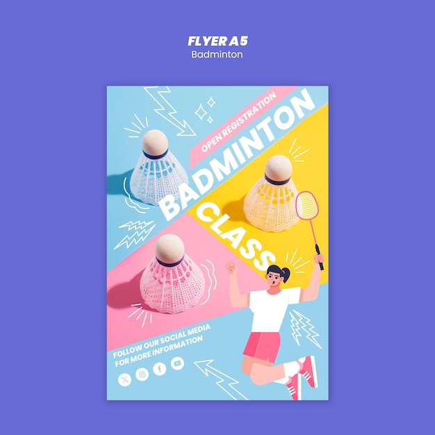 Badminton template design