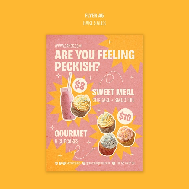 Bake sale poster  template