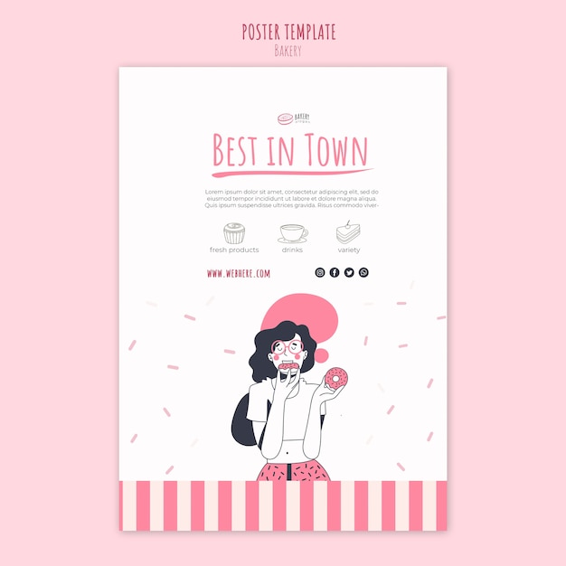 Bakery ad poster template