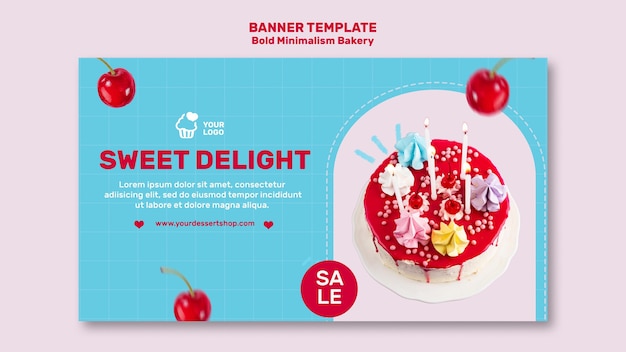 Free PSD bakery discount banner template