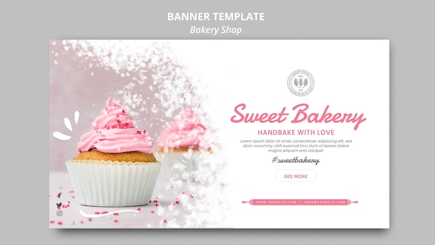 Free PSD bakery shop banner template concept