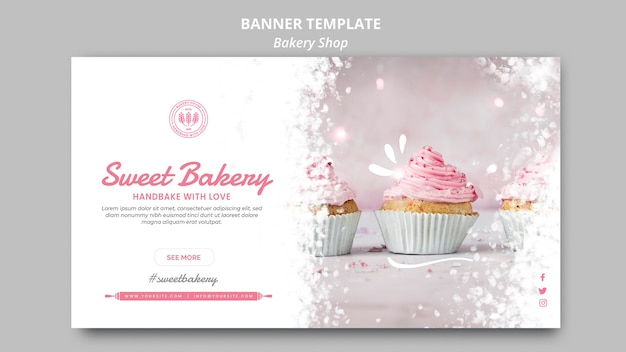 Free PSD bakery shop banner template