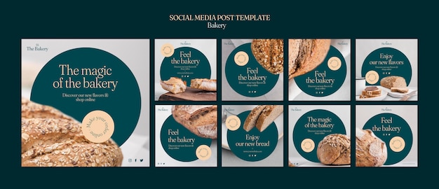 Bakery shop social media posts