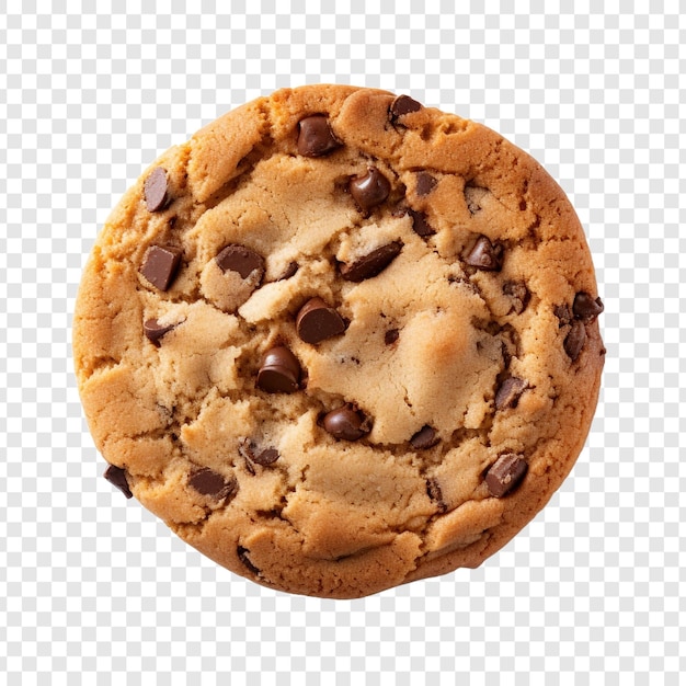 Baking delicious chocolate chip cookies isolated on transparent background