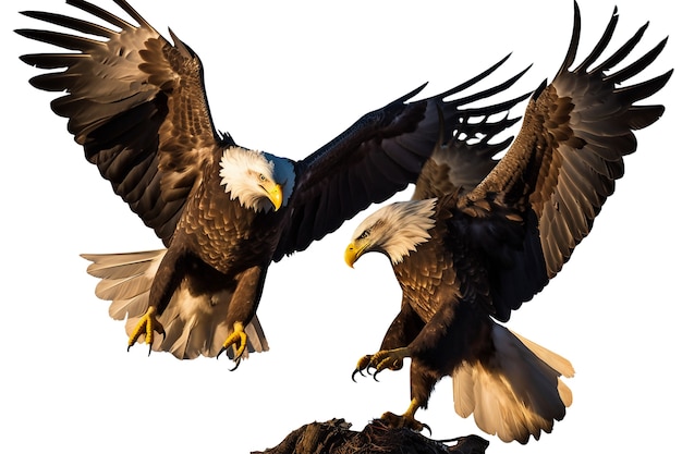 Free PSD bald american eagle isolated