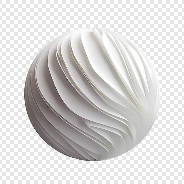 Free PSD a ball of paper isolated on transparent background