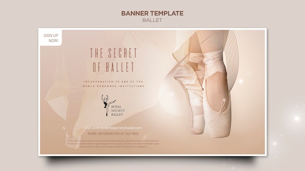 Ballerina concept banner template