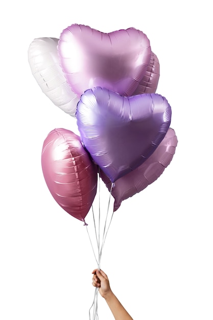 Free PSD balloons of different colors isolated