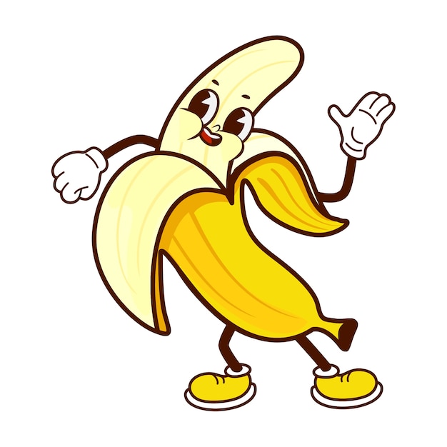 Free PSD banana character isolated