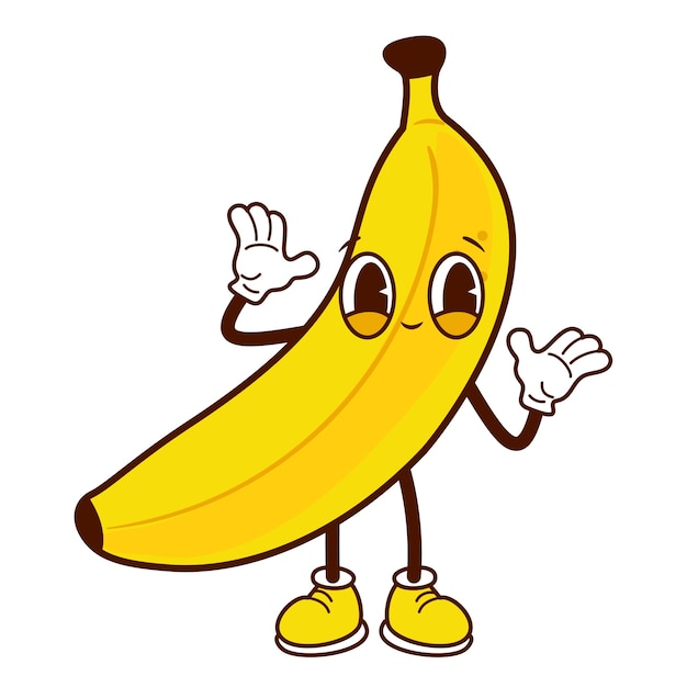 Free PSD banana character isolated