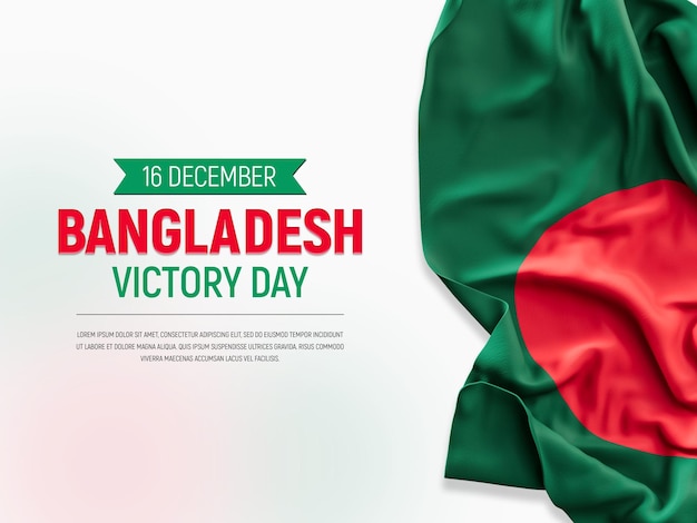 Free PSD bangladesh victory day celebration with flag background