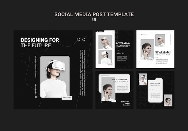 Free PSD bank design template of instagram post