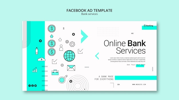 Free PSD bank services facebook template