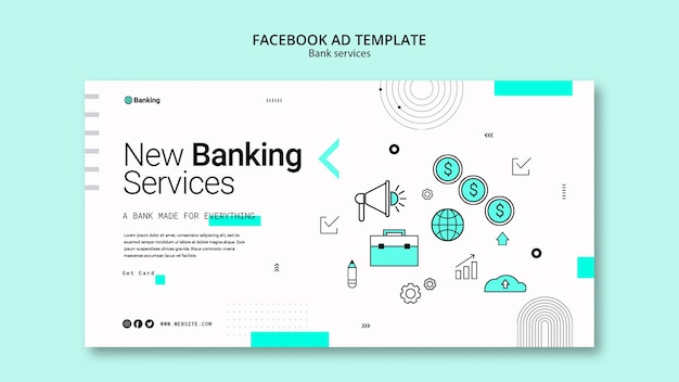 Free PSD bank services facebook template