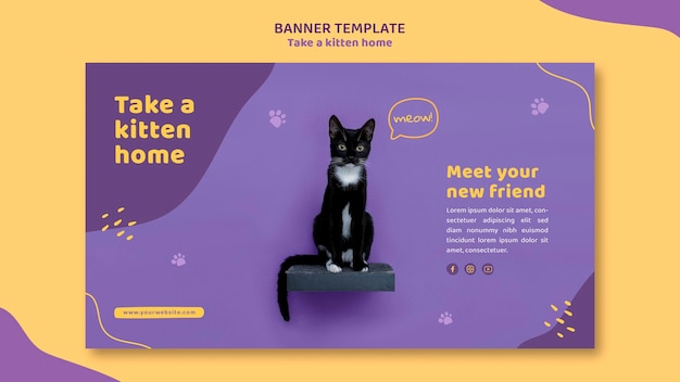 Banner adopt a kitten template