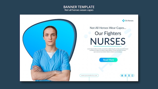 Free PSD banner not all heroes weare capes theme