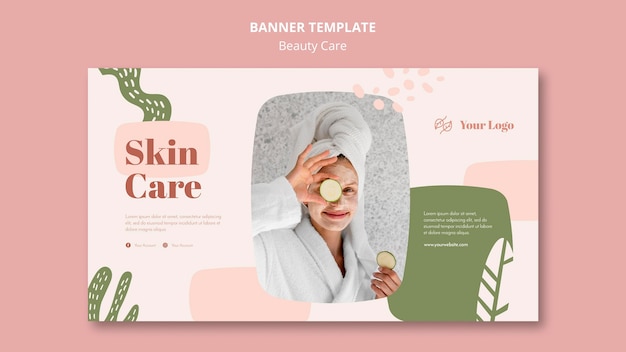 Banner beauty care ad template