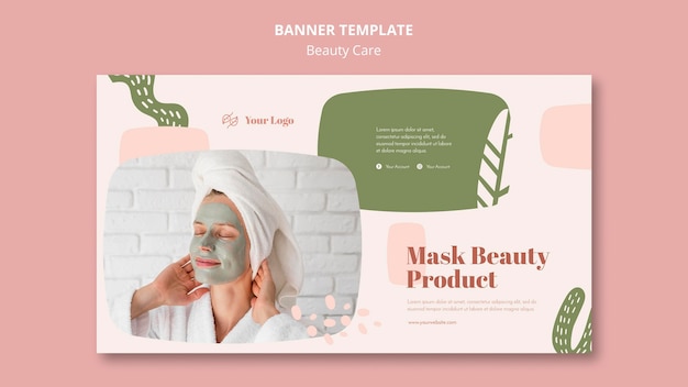 Free PSD banner beauty care template