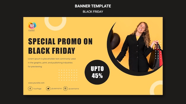 Banner black friday ad template