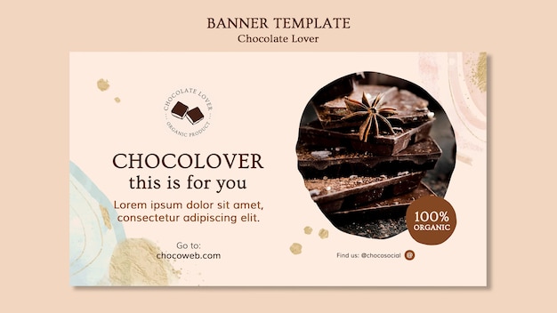 Banner chocolate lover template