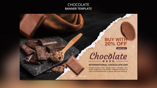 Banner chocolate shop template