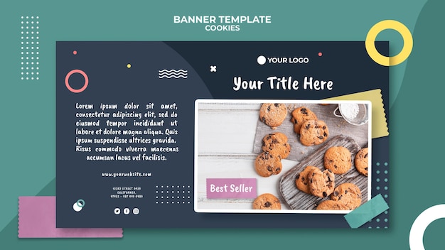 Free PSD banner cookie shop template