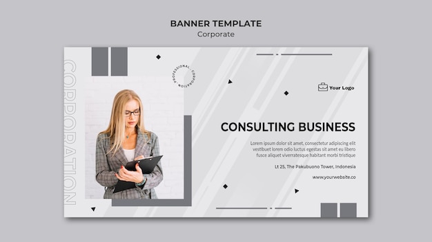 Free PSD banner corporate design template