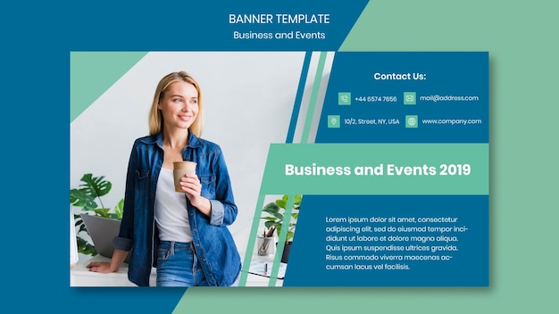 Free PSD banner design template for business event