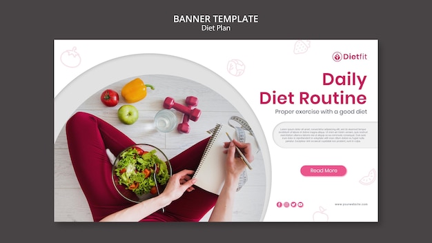 Free PSD banner diet plan template