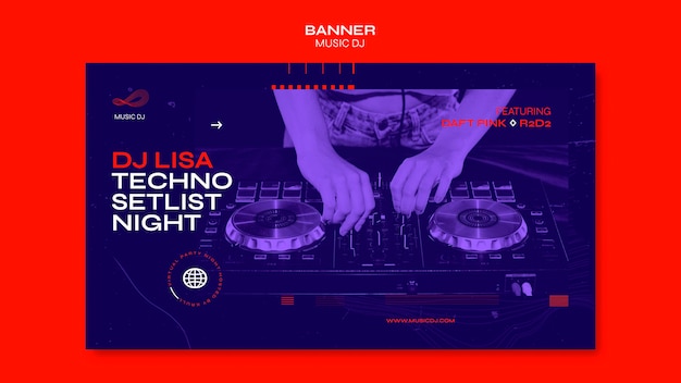 Banner dj set livestream template