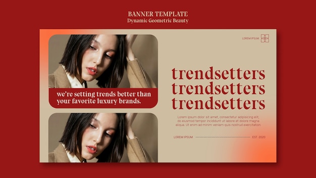 Free PSD banner luxury beauty store template