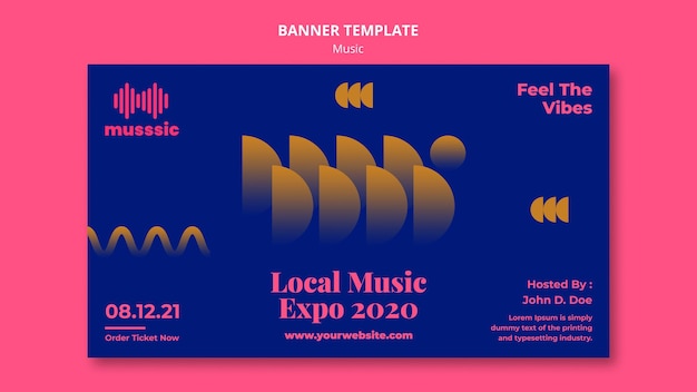 Free PSD banner music expo template