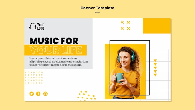 Banner music platform template