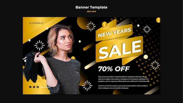 Banner new year template