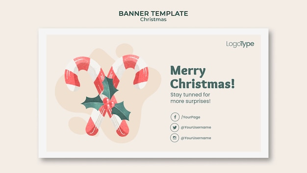 Free PSD banner online christmas shopping template