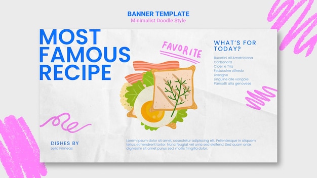 Free PSD banner recipes website ad template