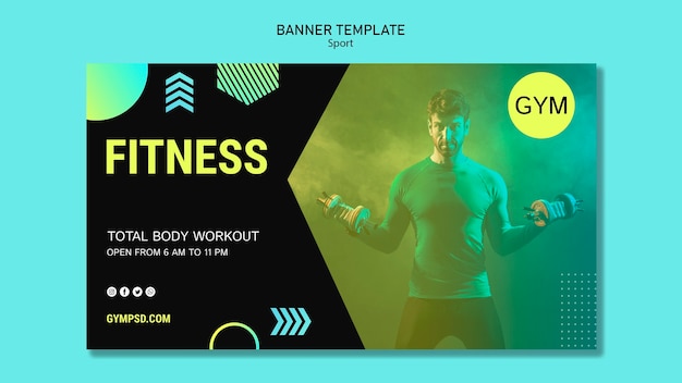 Free PSD banner sport business template