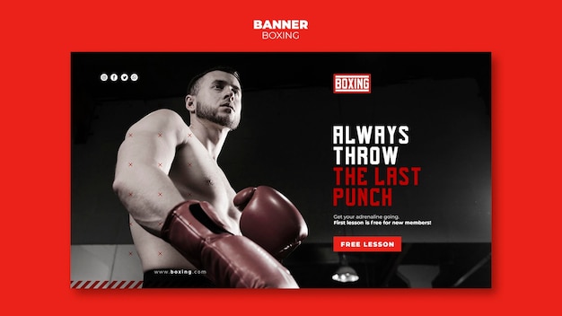 Banner template boxing ad