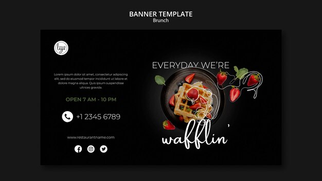 Banner template for brunch restaurant design