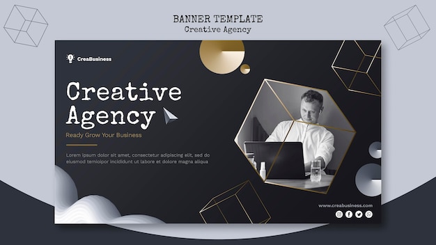 Free PSD banner template for business partnering company