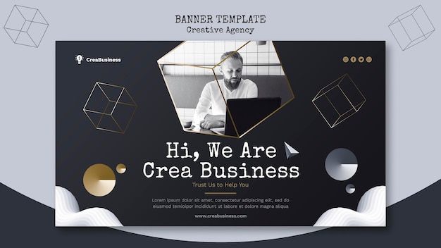 Banner template for business partnering company