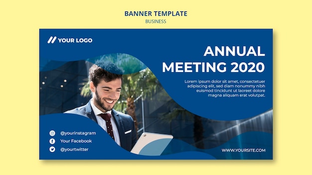 Banner template for business